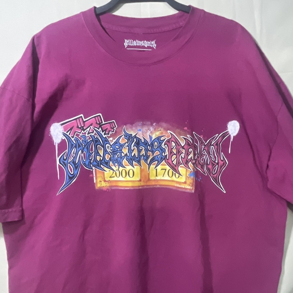 Villains Only Dark Magician Girl Anime Shirt Magenta Mens XL Yu-Gi-Oh Streetwear